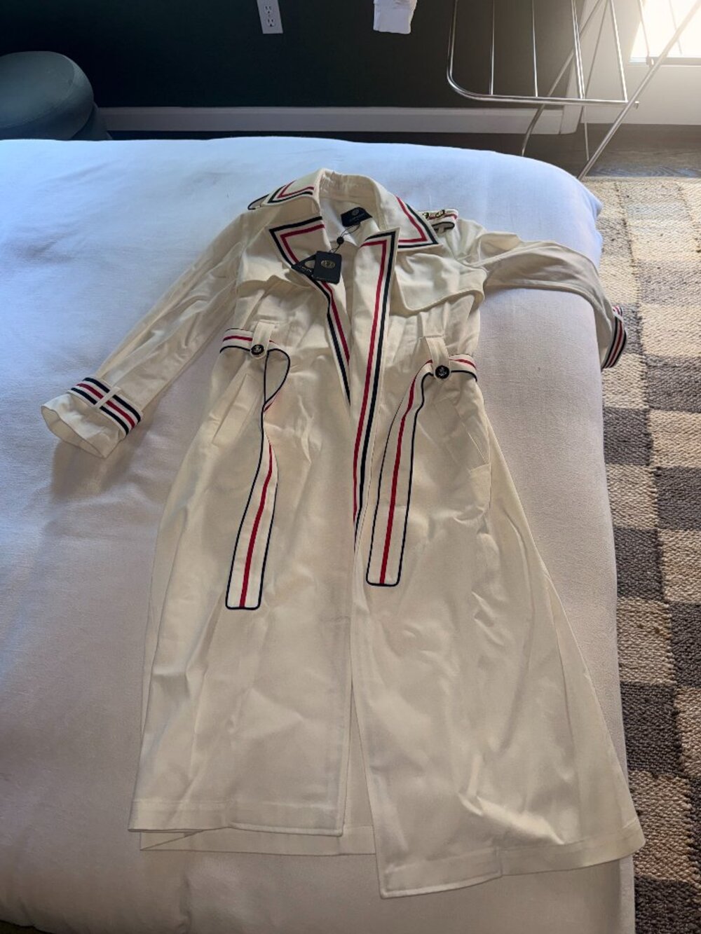 Brand New Glamoda Style White Trench Coat